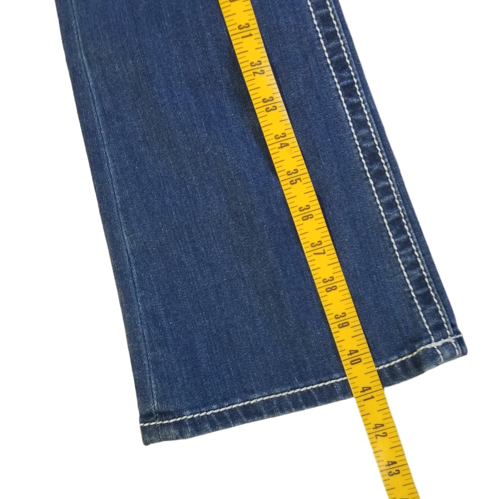 MISS ME Signature Boot Denim Jeans Size 27 Embroidered Rhinestone Bling - Picture 12 of 15